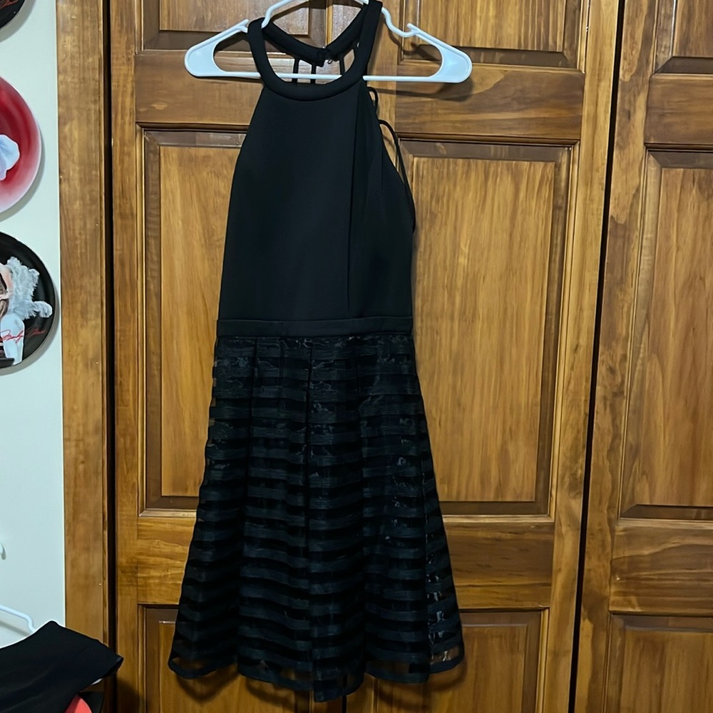 Guess black strappy midi dress size 10